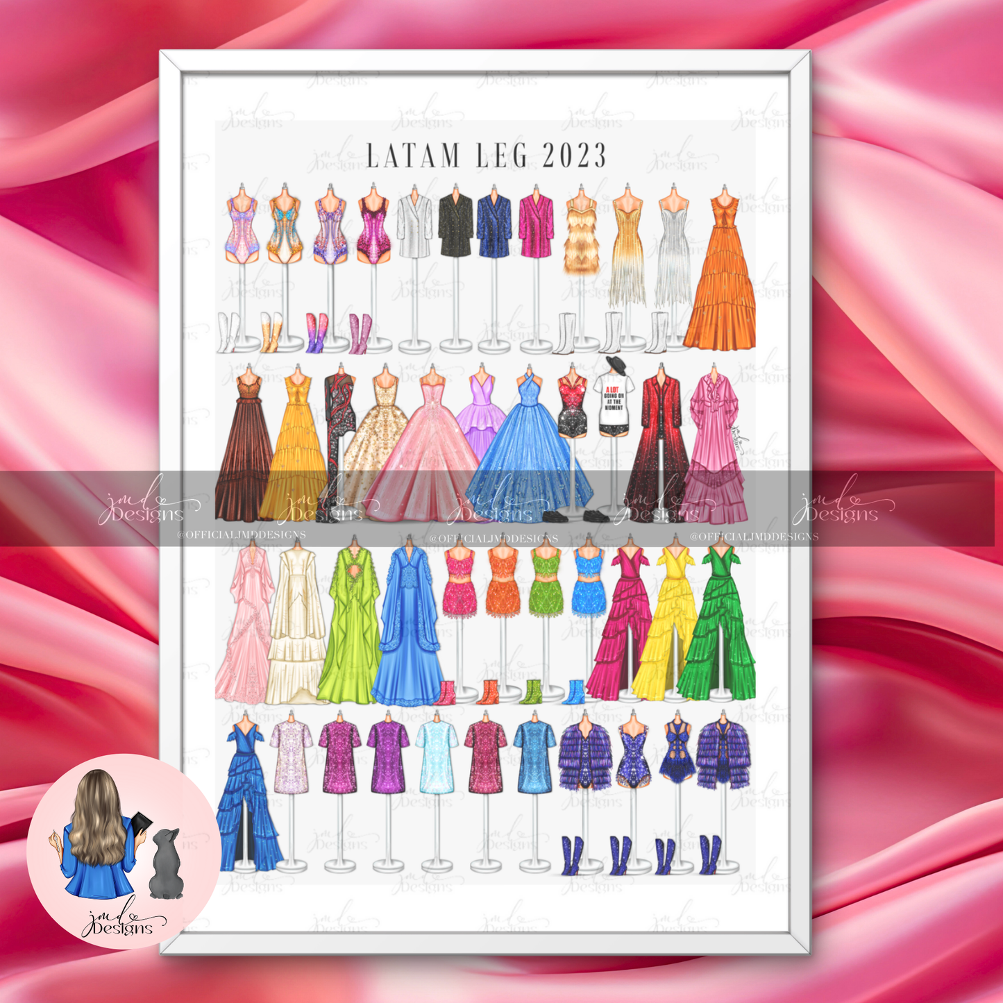 LATAM LEG 2023 Lineup Eras Of Fashion Inspired Outfits Art Print