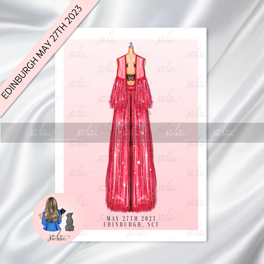Satellite Dreams Tour Concert Fashion Art Print | EDINBURGH MAY 27TH
