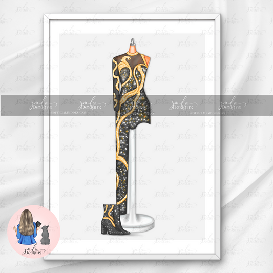 There Will Be No Explanation Gold Eras Outfit Illustration Art Print