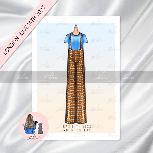 Satellite Dreams Tour Concert Fashion Art Print | LONDON JUNE 14TH