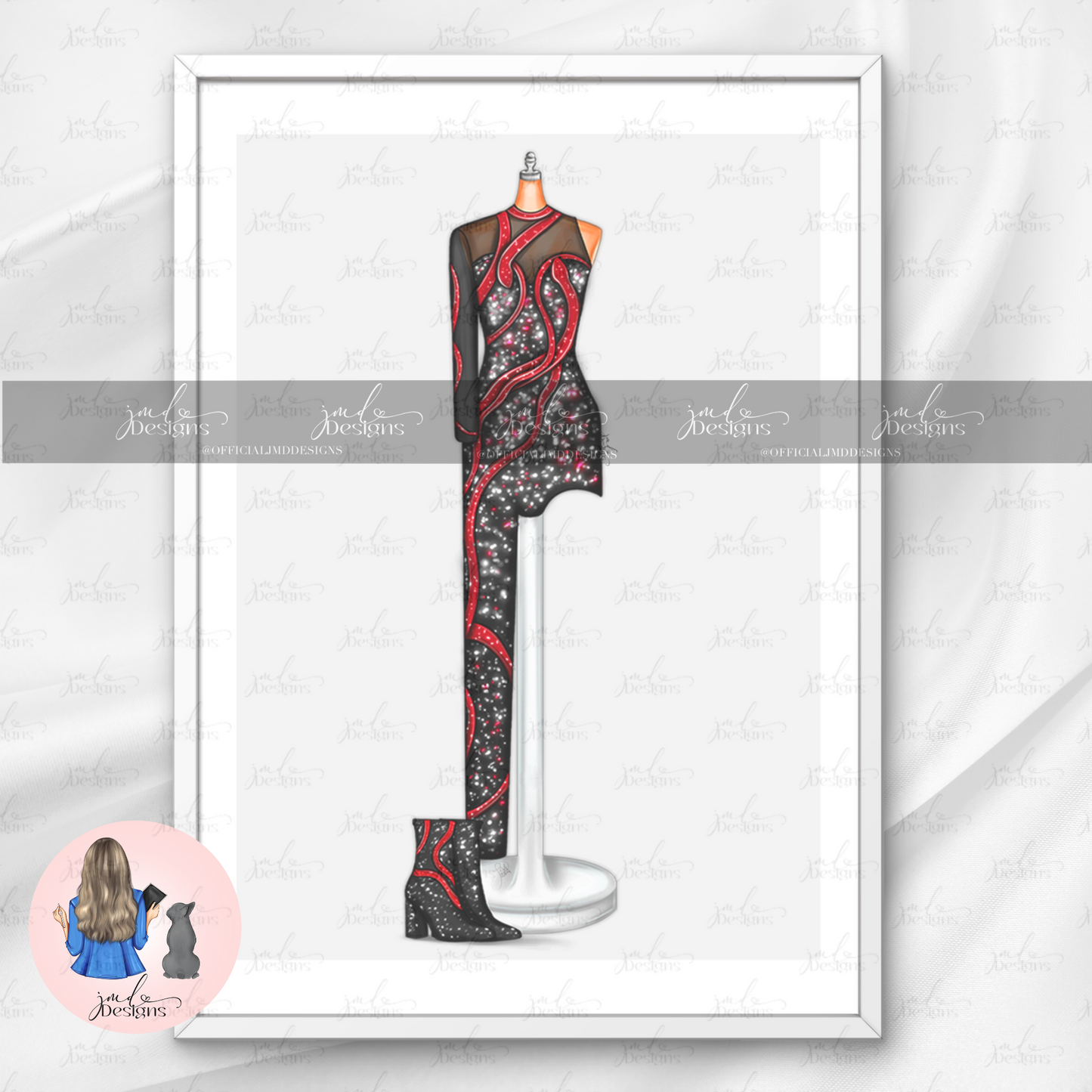There Will Be No Explanation Red Eras Outfit Illustration Art Print