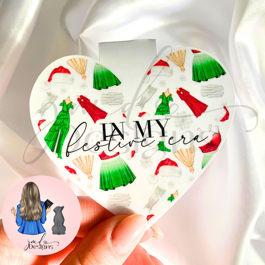 In My Festive Era Christmas Heart Magnetic Bookmark