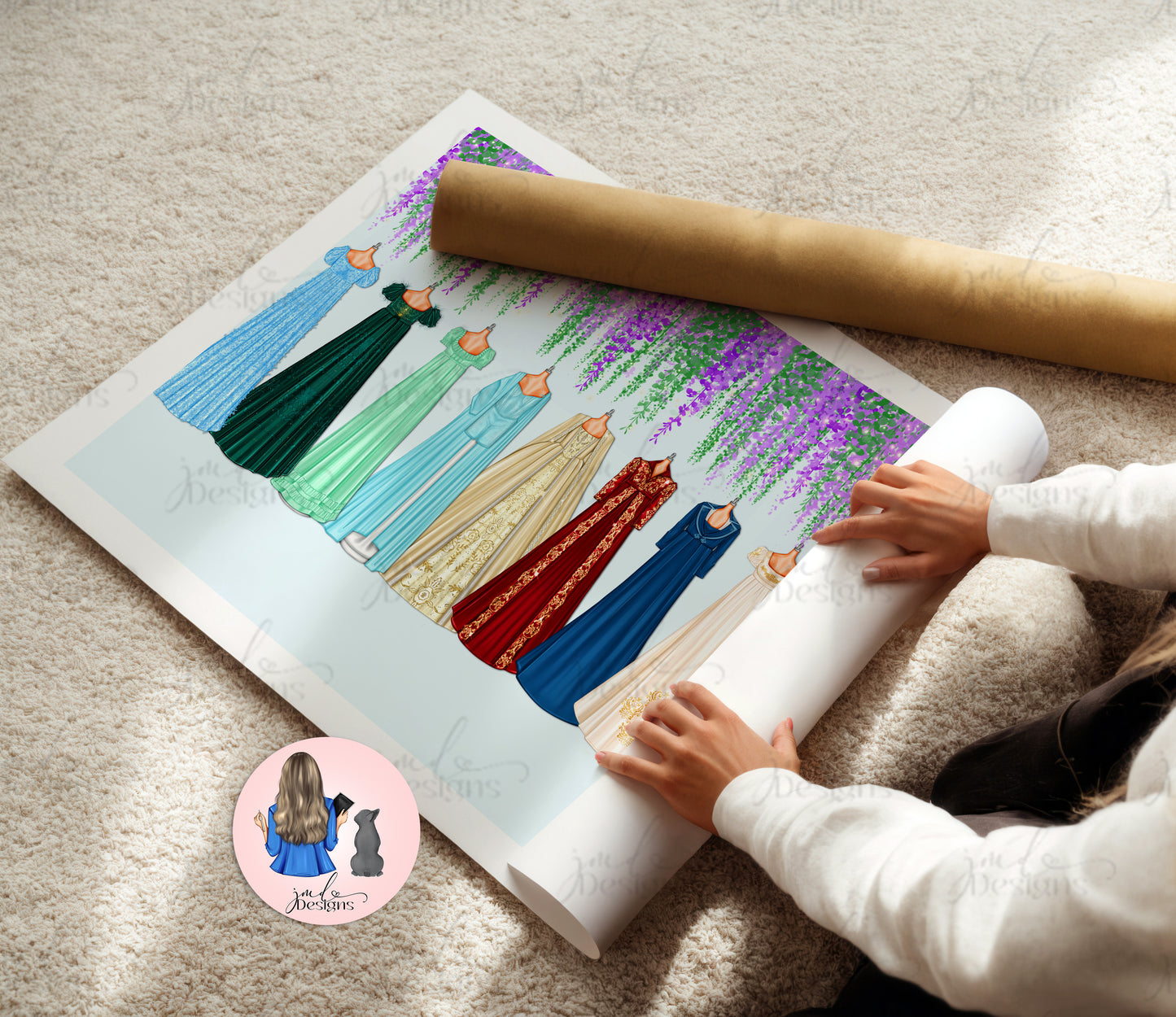 Ladies of the Ton Regency Fashion Inspired Outfits Art Print