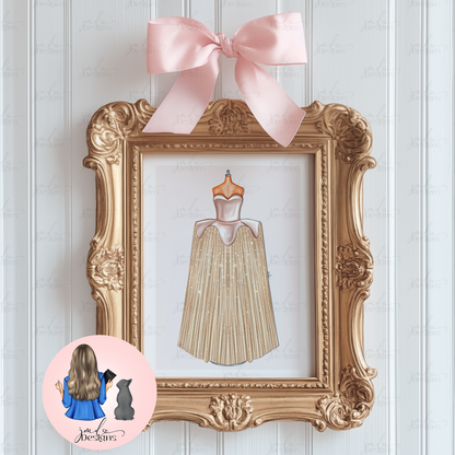 Ethereal Bubble Princess Fashion Art Print