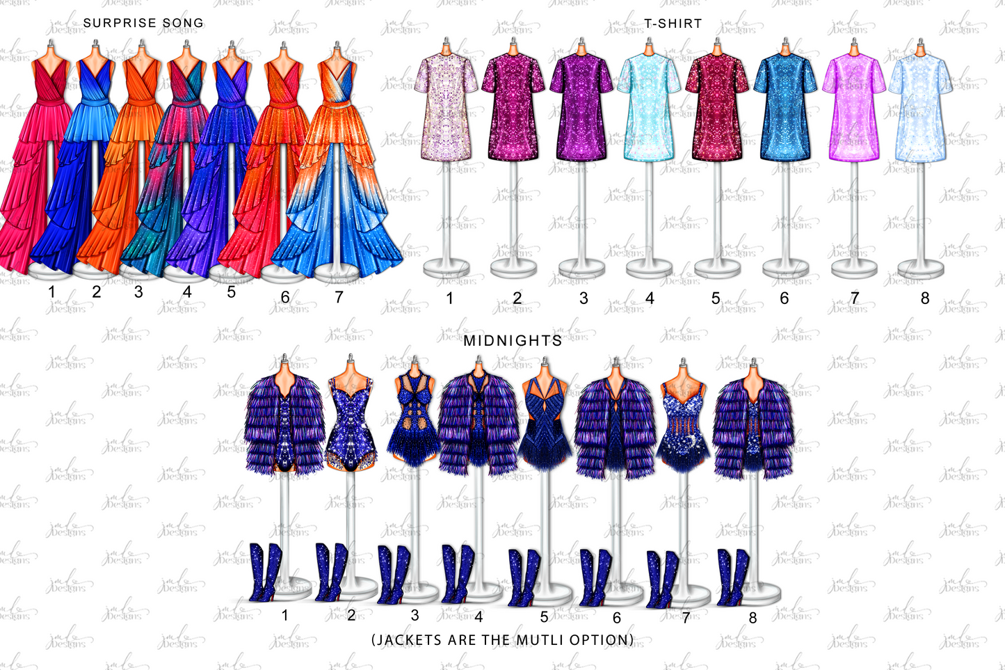 EUROPE & UK Personalised Custom Lineup Eras Of Fashion