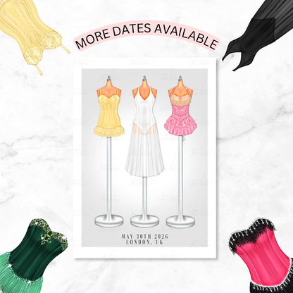 Locked Tour Lineup Art Print Fashion Lover Decorative Art High Fashion Art Print