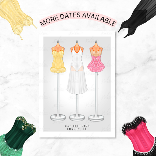 Locked Tour Lineup Art Print Fashion Lover Decorative Art High Fashion Art Print