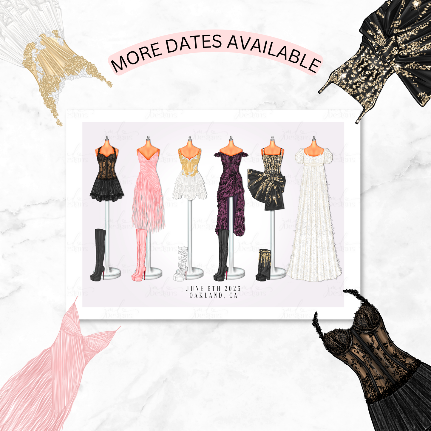 Sunshine Tour Lineup Art Print Fashion Lover Decorative Art High Fashion Art Print