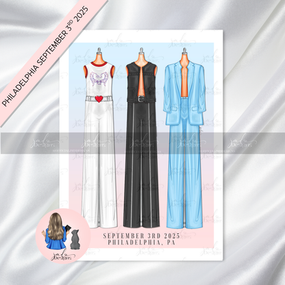 Moonbeam Tour Concert Fashion Art Print | Concert Art Print Choose Your Date