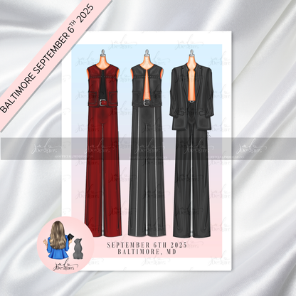 Moonbeam Tour Concert Fashion Art Print | Concert Art Print Choose Your Date