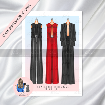 Moonbeam Tour Concert Fashion Art Print | Concert Art Print Choose Your Date