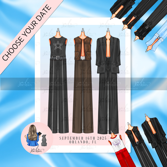 Moonbeam Tour Concert Fashion Art Print | Concert Art Print Choose Your Date