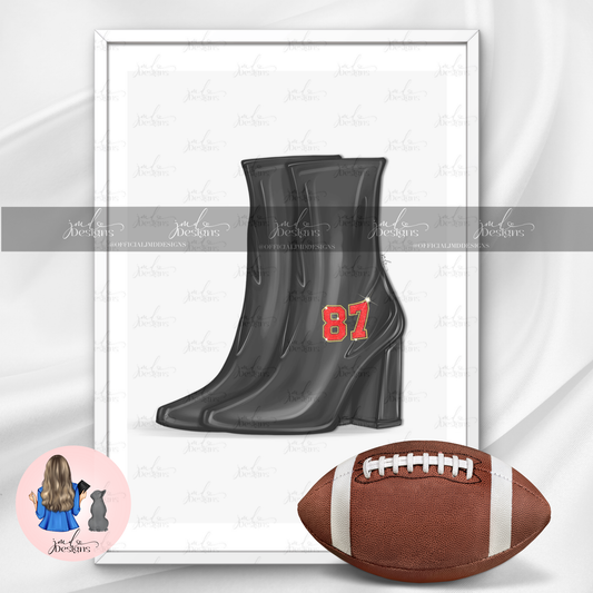 Number 87 Boots Art Print