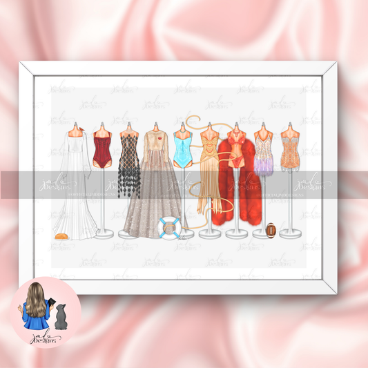 Ophelia Lineup Art Print Fashion Lover Decorative Art