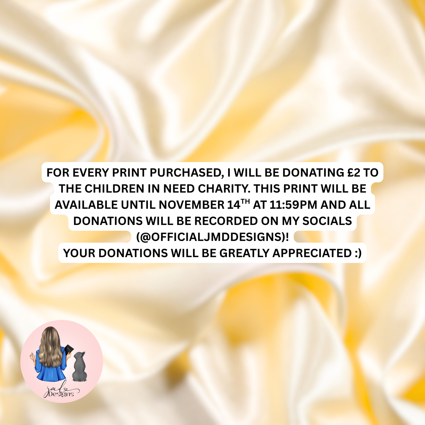 CHARITY PRINT Yellow and Polka Dotted Gown Art Illustration Fashion Print