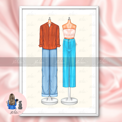 Alex and Poppy Art Print Fashion Lover Decorative Art Book Art
