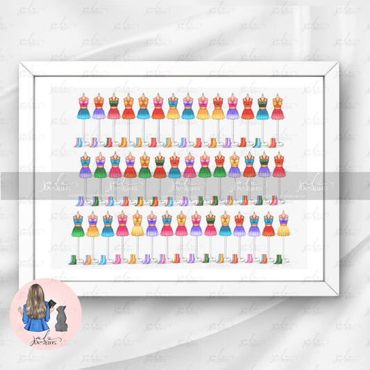 Ombre Two Piece Full Lineup Illustration
