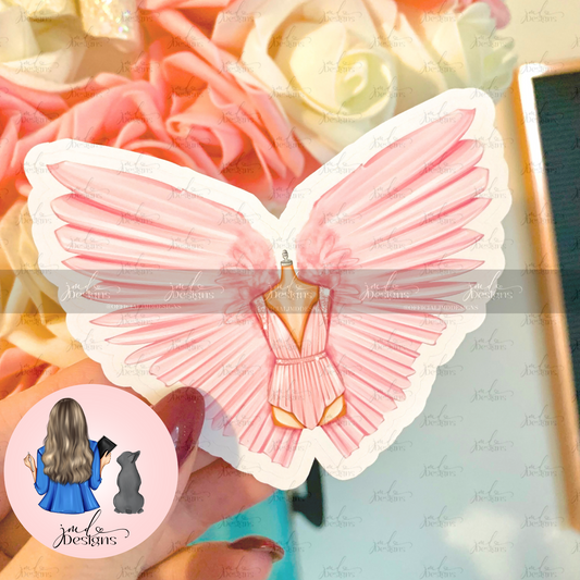 A Pink Angel Matte Vinyl Sticker