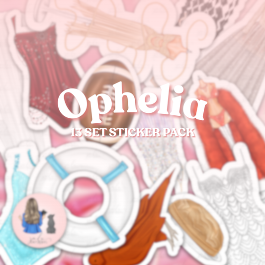 Ophelia Matte Vinyl Sticker Bundle | 13 Fashion Sticker Bundle