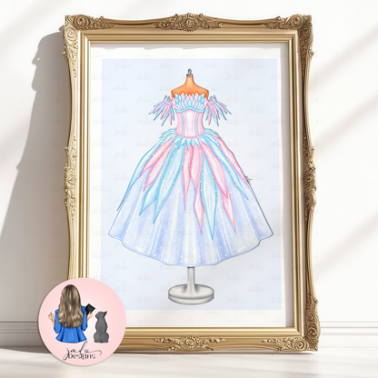 Odette Character Ballet Fashion Illustration Art Print