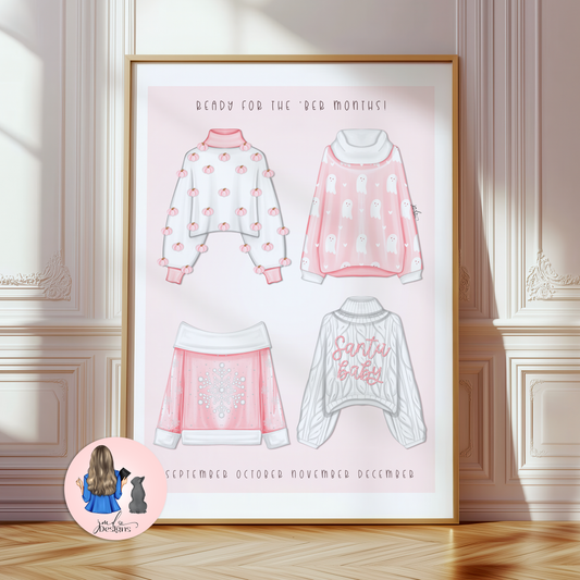 Ready for the 'bur months Fashion Illustration Art Print