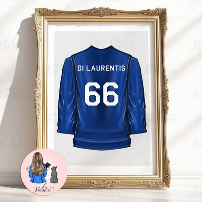 Bookish Hockey Boys Jersey Art Print Fashion Lover Decorative Art Print | Book Lovers Art