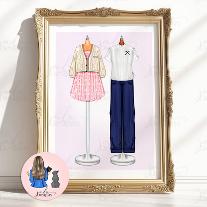 Hockey Romance 3 Art Print Fashion Lover Decorative Art High Fashion Art Print