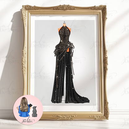 Film Tape Couture Art Print Fashion Lover Decorative Art High Fashion Art Print