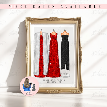 UK Where Is My Tour Premade Lineup Fashion Inspired Outfits Art Print