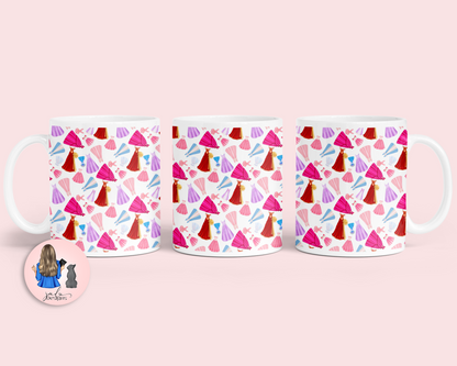 Nostalgic Princess Patterned 11oz Ceramic Mug