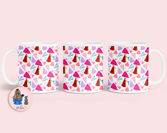 Nostalgic Princess Patterned 11oz Ceramic Mug