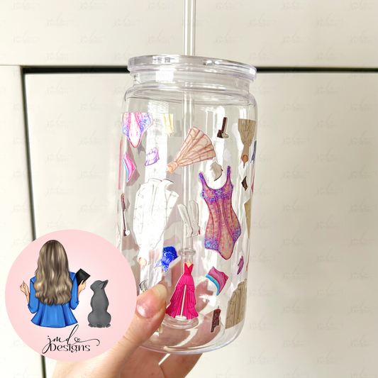 The Eras Of Fashion UVDTF Patterned Plastic 16oz Libbey Cup