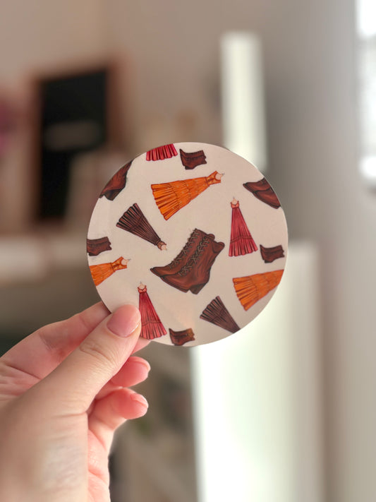 SALE Boho Chic Pattern MDF Coaster | Cup Coaster