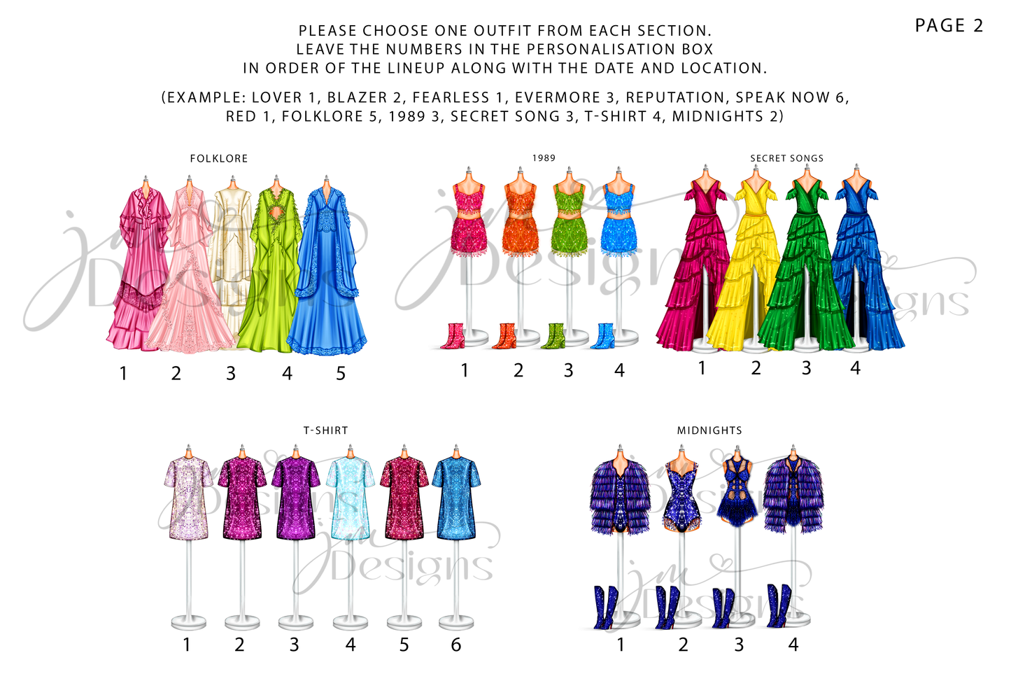 USA - SINGAPORE Eras Of Fashion Inspired Outfits Art Print
