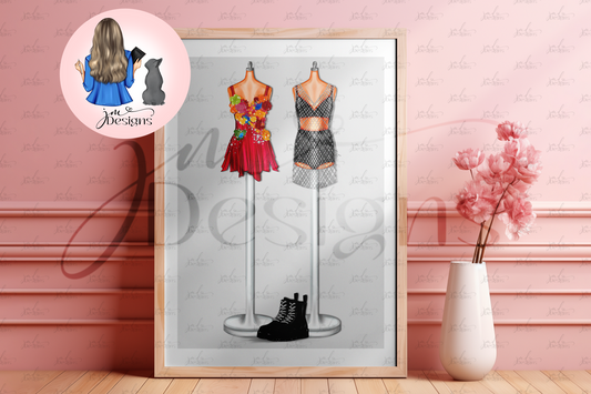 Florals And Chains Duo Art Print