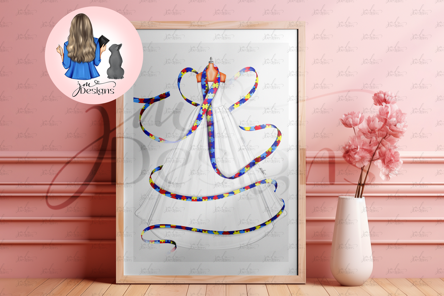 Awareness Ribbon Ball Gown Art Print