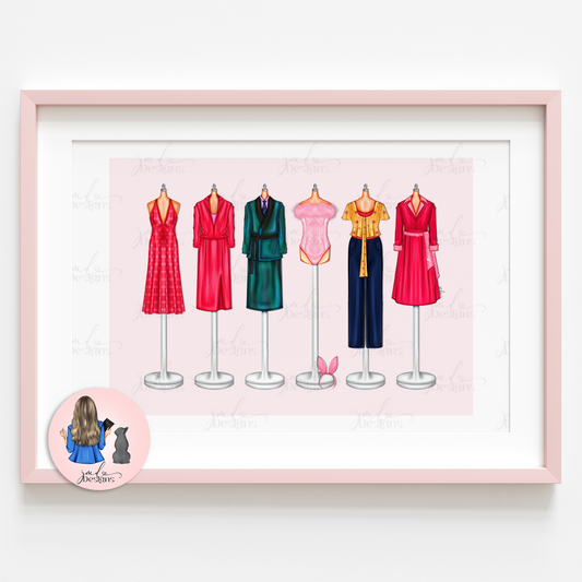 What, Like it's Hard? Pink Lawyer Girlie Fashion Inspired Outfits Art Decor Print
