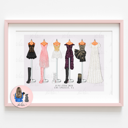 Sunshine Tour Lineup Art Print Fashion Lover Decorative Art High Fashion Art Print
