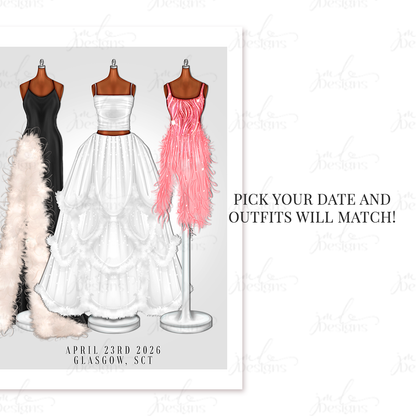 UK The Art of Touring Tour Premade Lineup Fashion Inspired Outfits Art Print