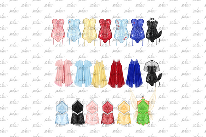 Short Pop Princess Matte Vinyl Stickers