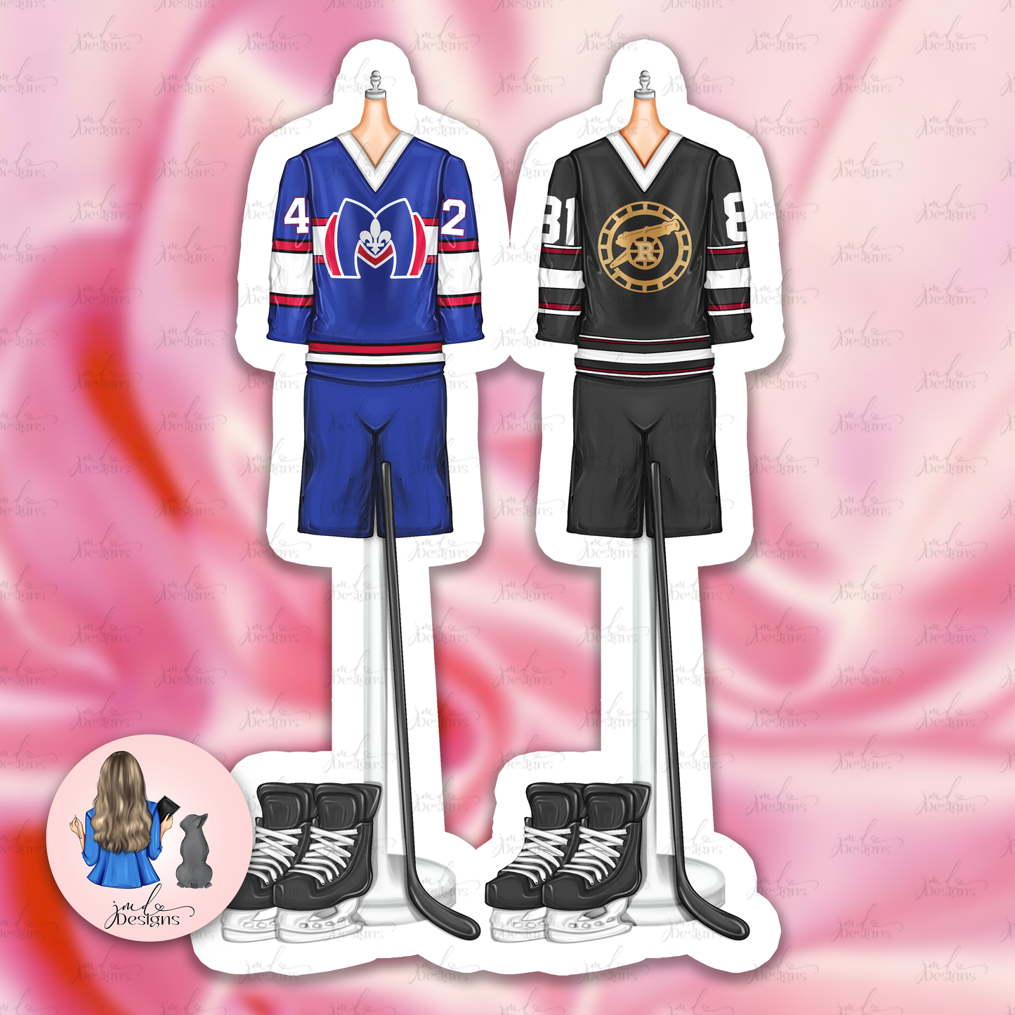 Heated Hockey Fashion Matte Vinyl Sticker