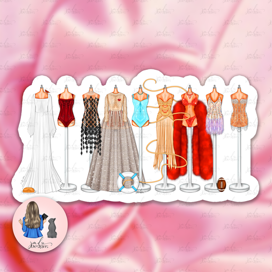 Ophelia Lineup Fashion Matte Vinyl Sticker