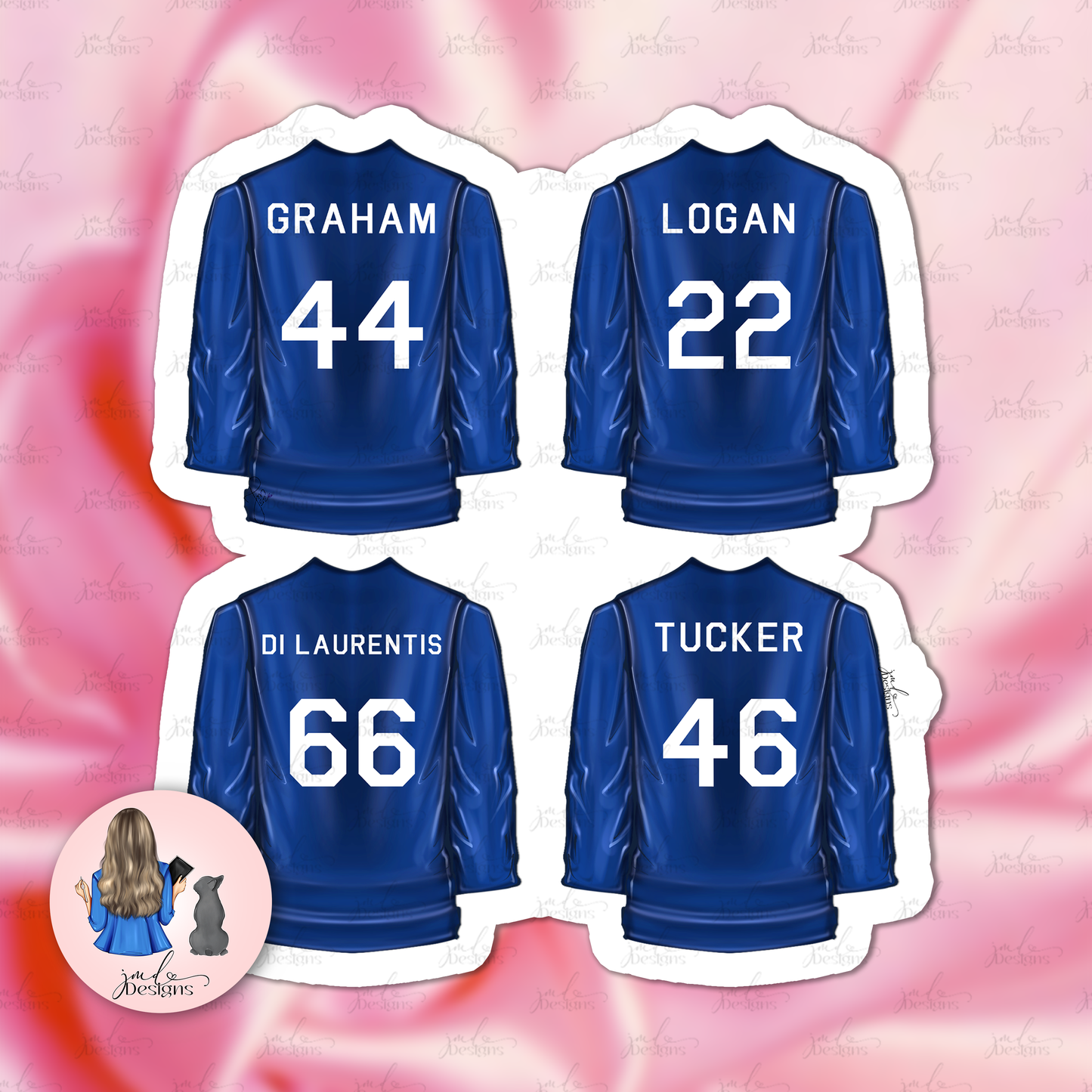 Bookish Blue Hockey Romance Jersey Fashion Matte Vinyl Sticker