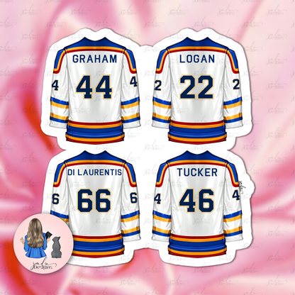 Bookish White Hockey Romance Jersey Fashion Matte Vinyl Sticker