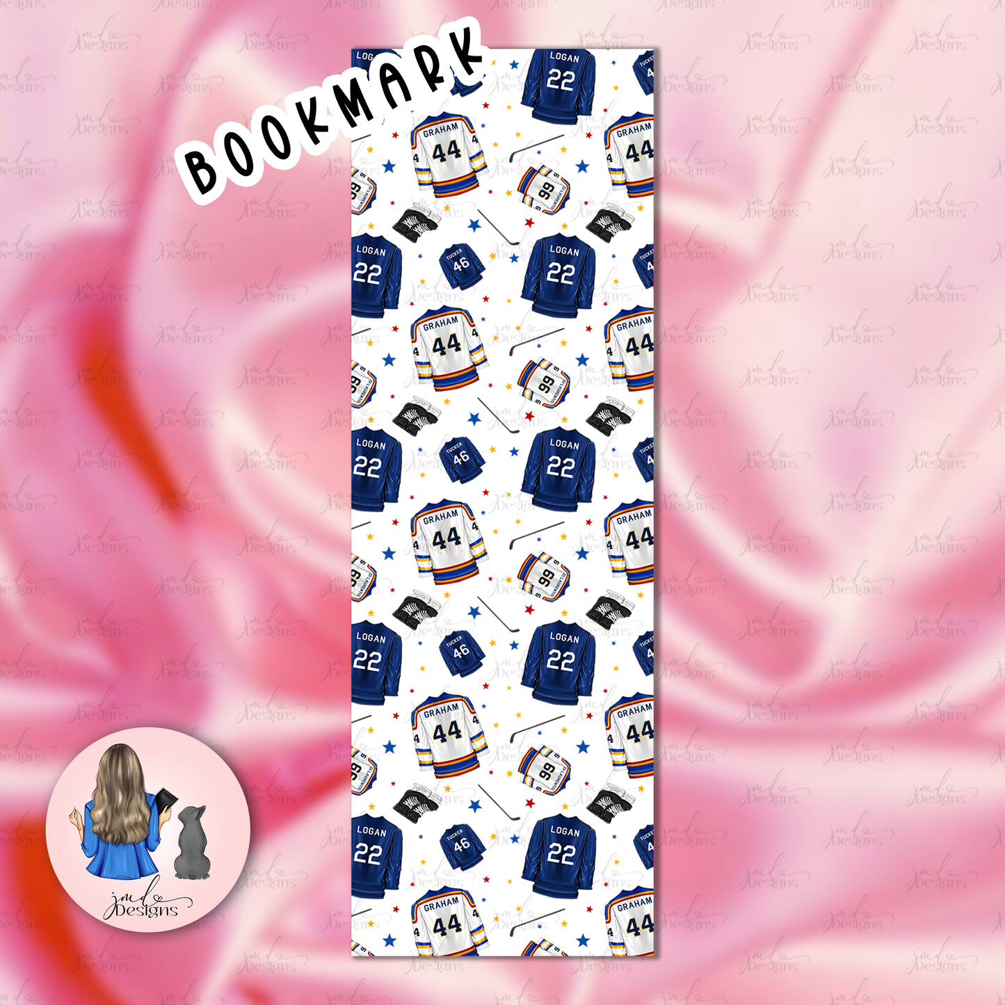 Hockey Romance Jersey Bookmark