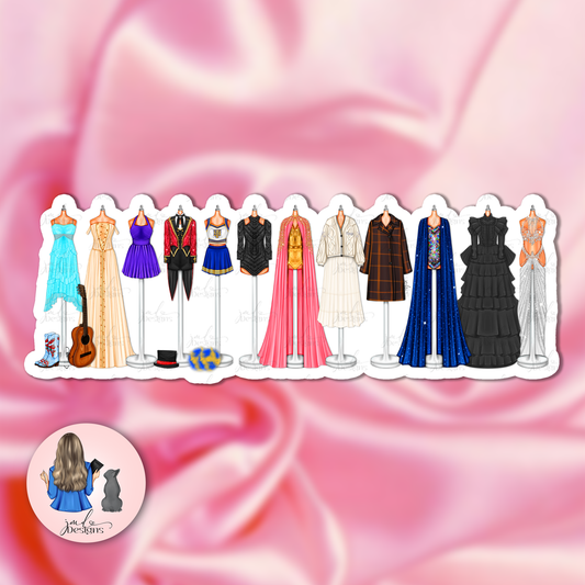 The Eras of Fashion Volume one Fashion Matte Vinyl Sticker