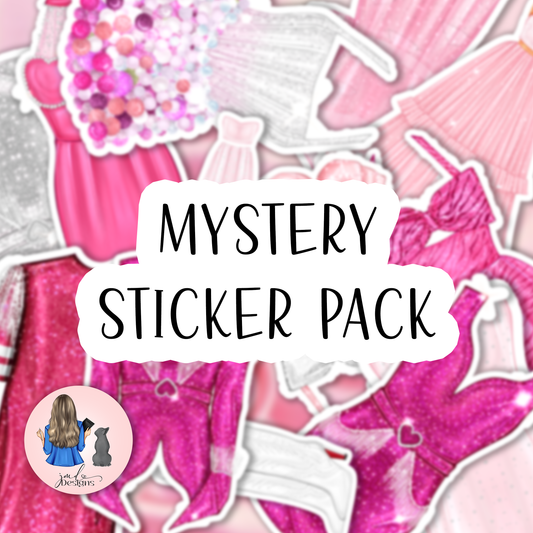 MYSTERY PACK Pink Cloud Cowgirl Matte Vinyl Stickers Blind Bag | Mystery Blind Bag Stickers