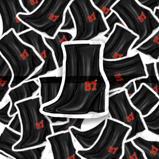 87 Game Day Boots Matte Vinyl Sticker