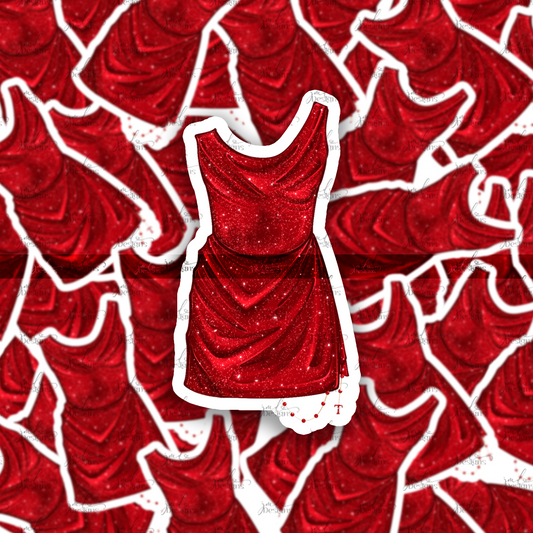 Red Glamour Matte Vinyl Sticker