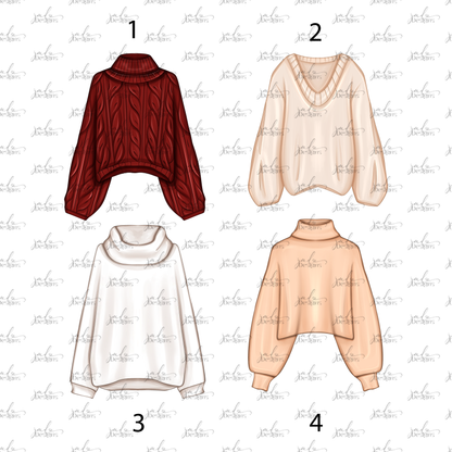 Autumnal Sweaters Matte Vinyl Stickers